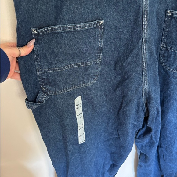 NWT Carhartt Washed-Denim Bib Overalls Dark Wash Size 42 X 32 - Picture 11 of 15